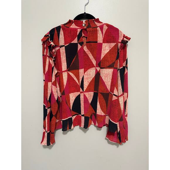 The Odells Nicole Trumpet-Sleeve Blouse Size Small - Picture 4 of 7